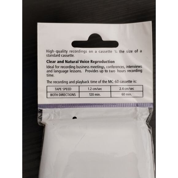 RadioShack MC-60 Microcassettes - Package of 3 NEW - Picture 2 of 3